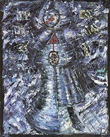 SÝMBOLON, video instalacija i slike ( ulja na platnu), galerija Josip Račić, Zagreb, 1998.