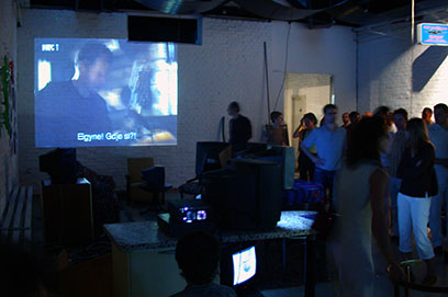 Instalacija Tri sobe, galerija SC, (s D. Friščićem i F.Rogićem), Zagreb, 2003.